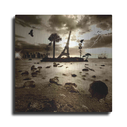 Luxe Metal Art 'Eiffel Nightmare' by Philippe Sainte-Laudy, Metal Wall Art