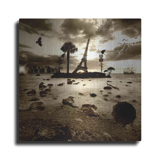 Luxe Metal Art 'Eiffel Nightmare' by Philippe Sainte-Laudy, Metal Wall Art