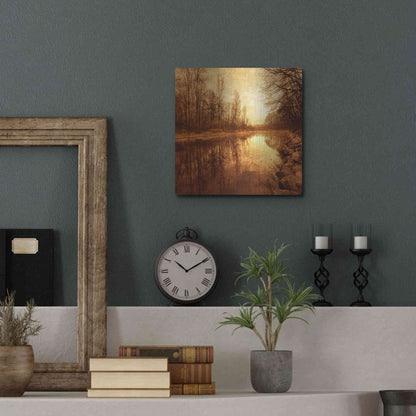 Luxe Metal Art 'Floating Down The River' by Philippe Sainte-Laudy, Metal Wall Art,12x12