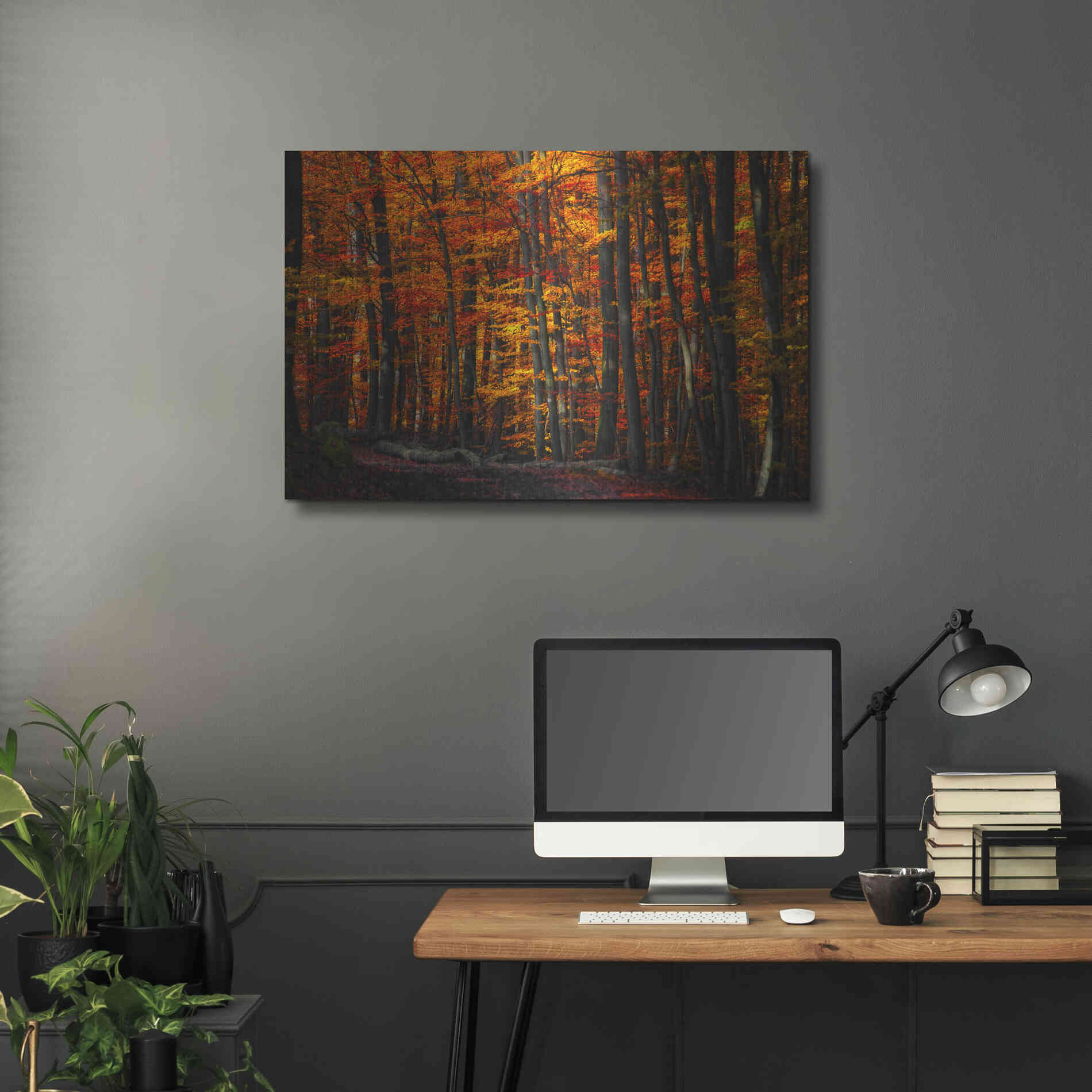 Luxe Metal Art 'Forest Density' by Philippe Sainte-Laudy, Metal Wall Art,36x24