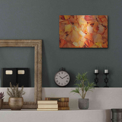 Luxe Metal Art 'Ginkgo Fall' by Philippe Sainte-Laudy, Metal Wall Art,16x12