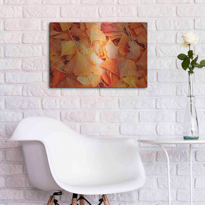 Luxe Metal Art 'Ginkgo Fall' by Philippe Sainte-Laudy, Metal Wall Art,24x16