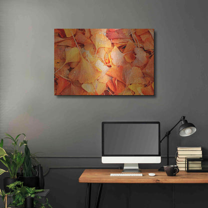 Luxe Metal Art 'Ginkgo Fall' by Philippe Sainte-Laudy, Metal Wall Art,36x24