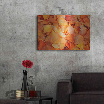 Luxe Metal Art 'Ginkgo Fall' by Philippe Sainte-Laudy, Metal Wall Art,36x24