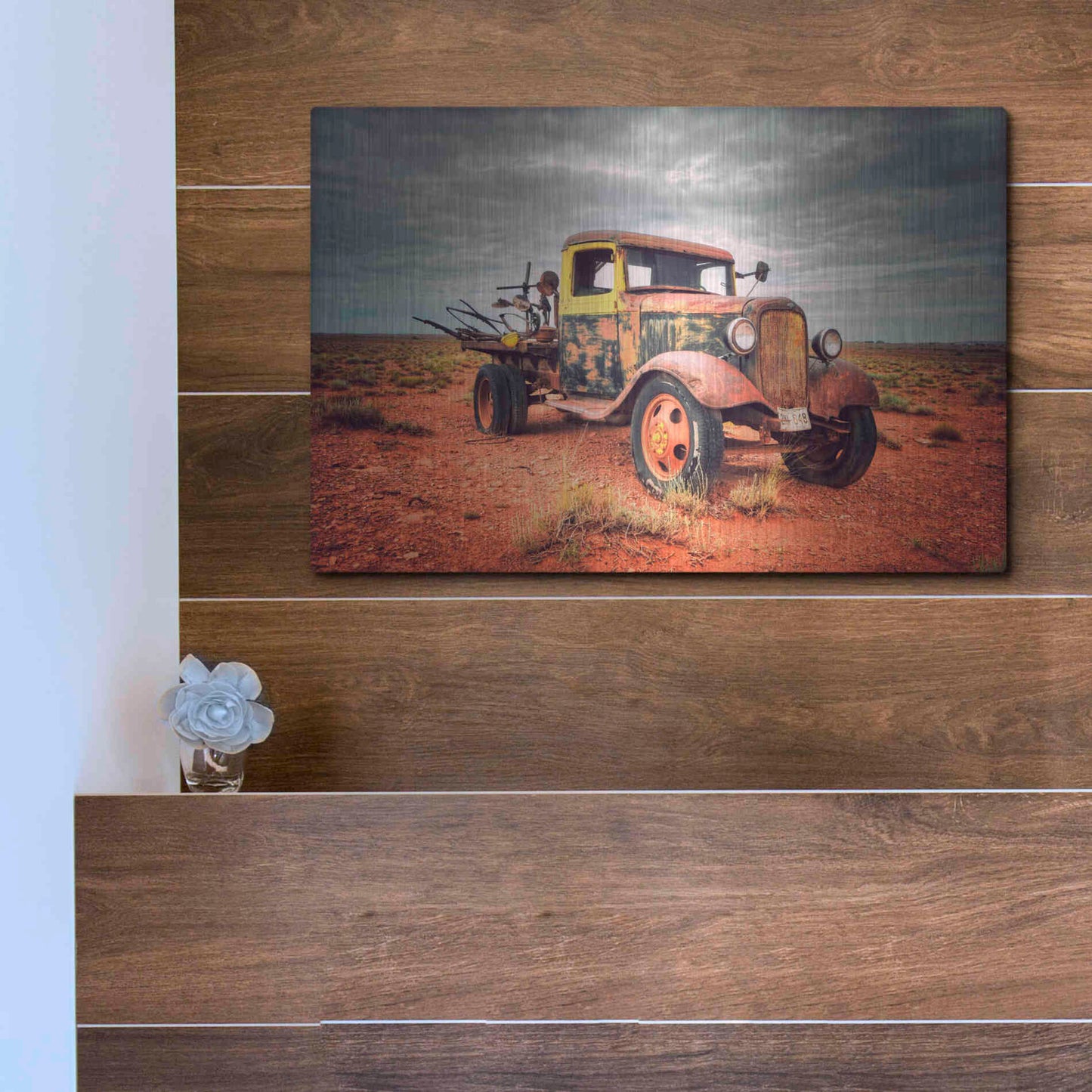 Luxe Metal Art 'Isolated and Forgotten' by Philippe Sainte-Laudy, Metal Wall Art,16x12