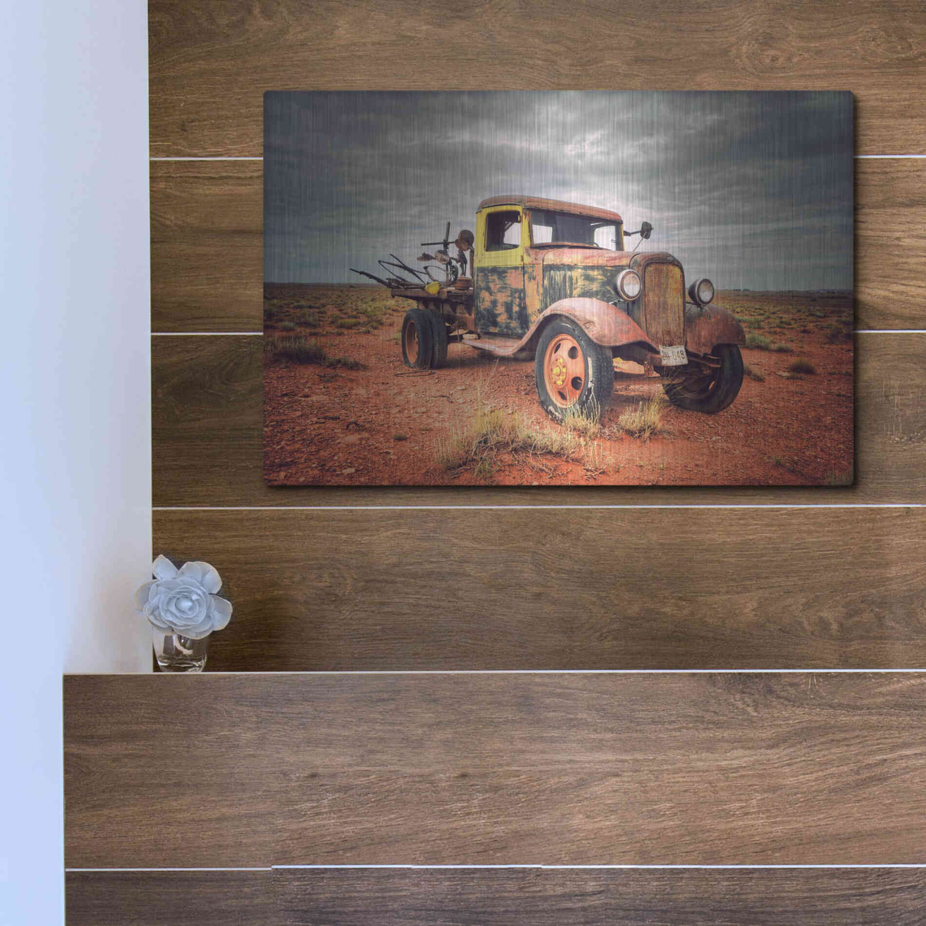 Luxe Metal Art 'Isolated and Forgotten' by Philippe Sainte-Laudy, Metal Wall Art,16x12