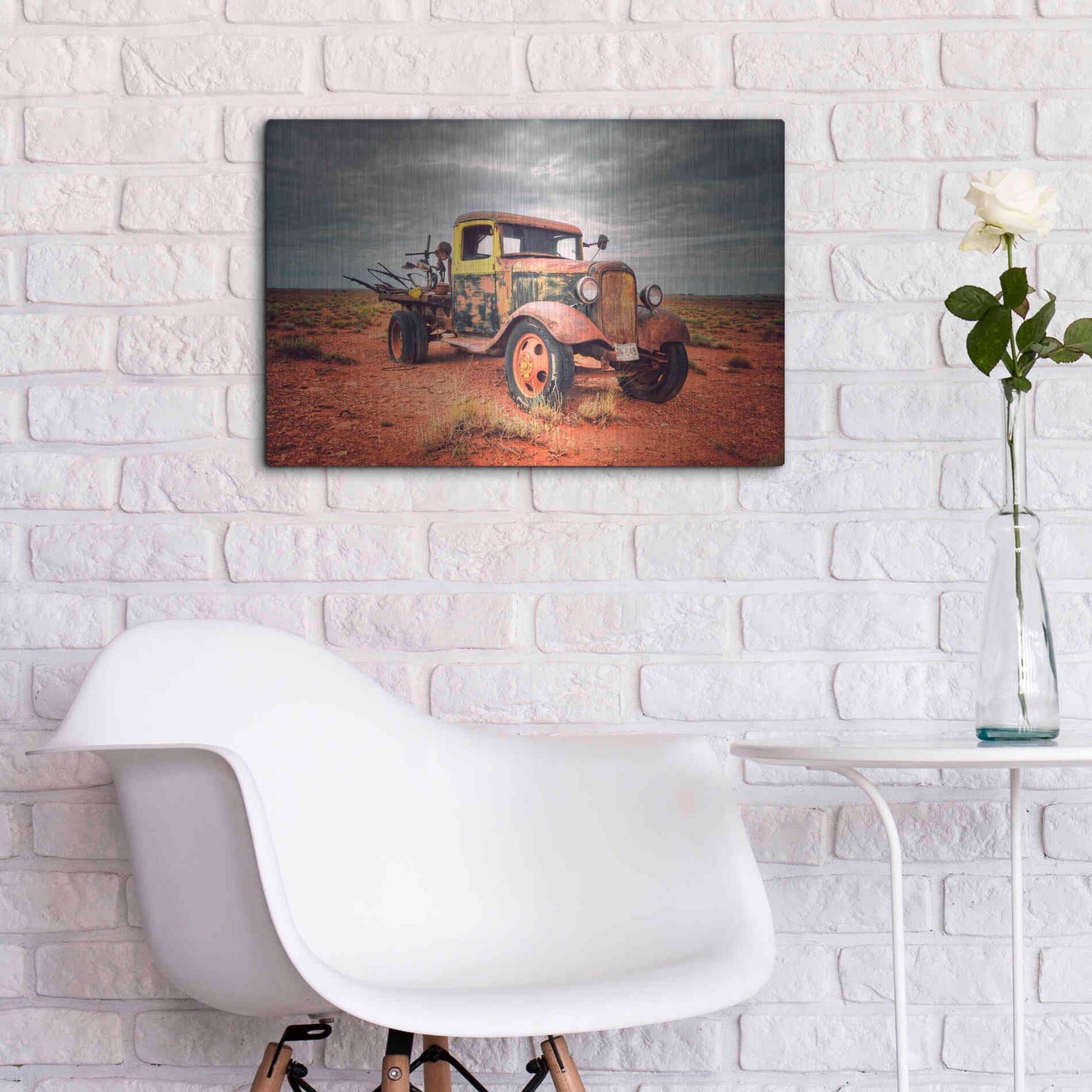 Luxe Metal Art 'Isolated and Forgotten' by Philippe Sainte-Laudy, Metal Wall Art,24x16