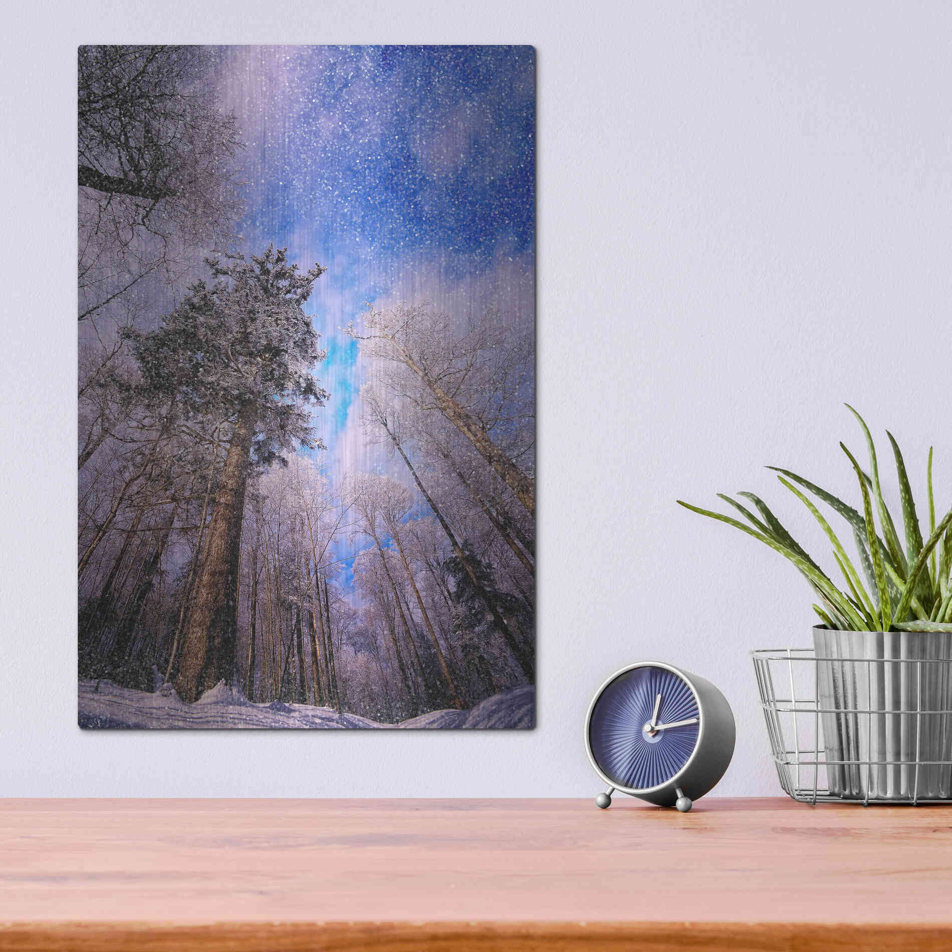 Luxe Metal Art 'Let it snow' by Philippe Sainte-Laudy, Metal Wall Art,12x16