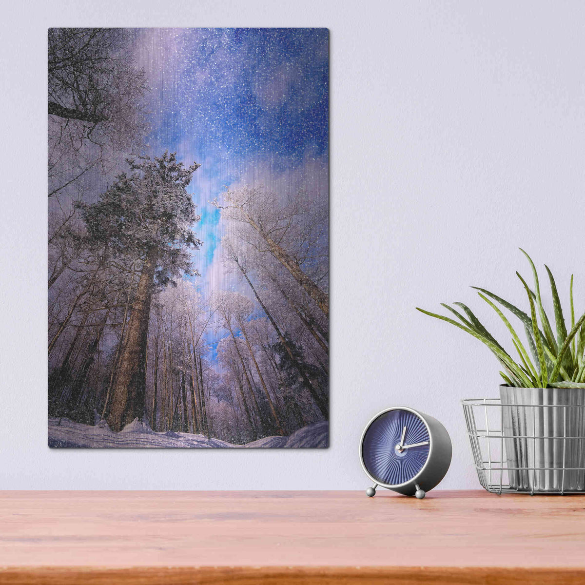 Luxe Metal Art 'Let it snow' by Philippe Sainte-Laudy, Metal Wall Art,12x16