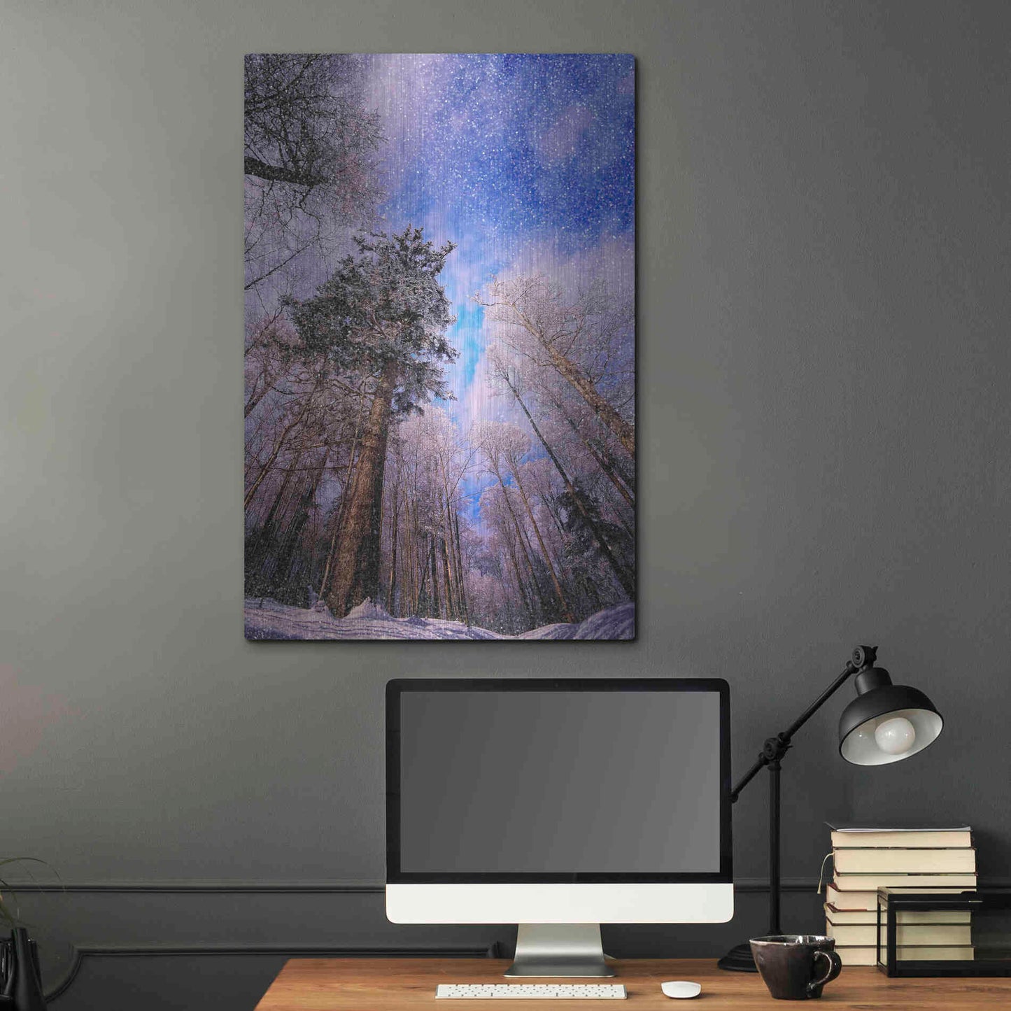 Luxe Metal Art 'Let it snow' by Philippe Sainte-Laudy, Metal Wall Art,24x36