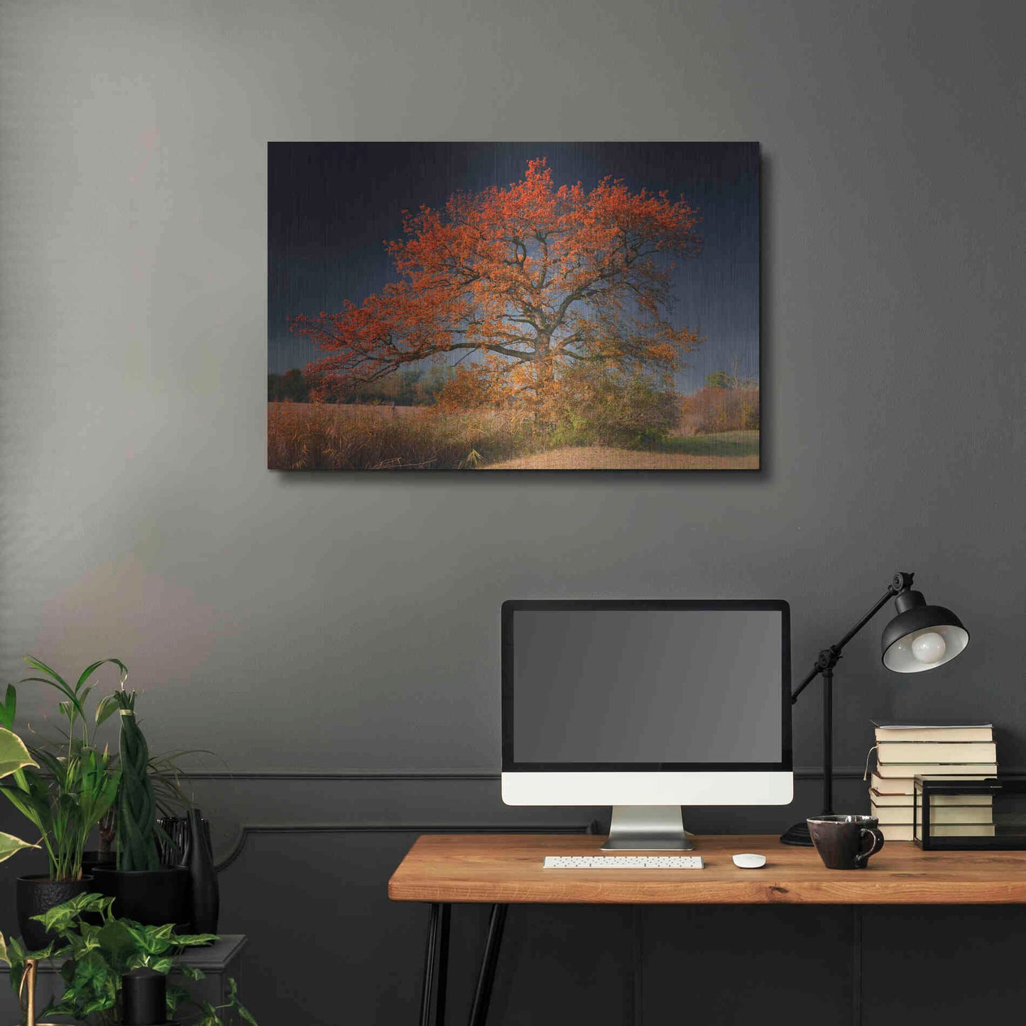 Luxe Metal Art 'Melancholy Tree' by Philippe Sainte-Laudy, Metal Wall Art,36x24