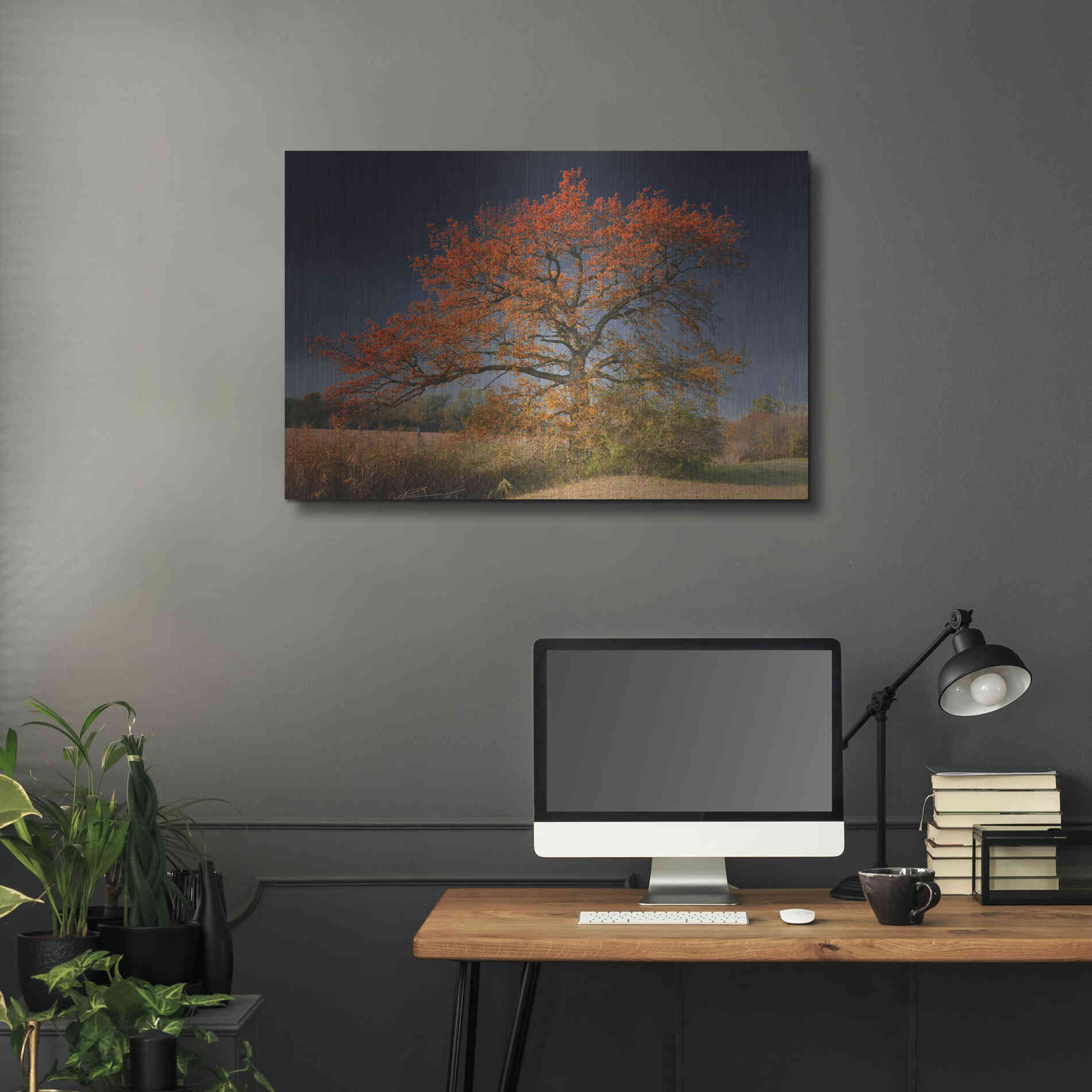Luxe Metal Art 'Melancholy Tree' by Philippe Sainte-Laudy, Metal Wall Art,36x24