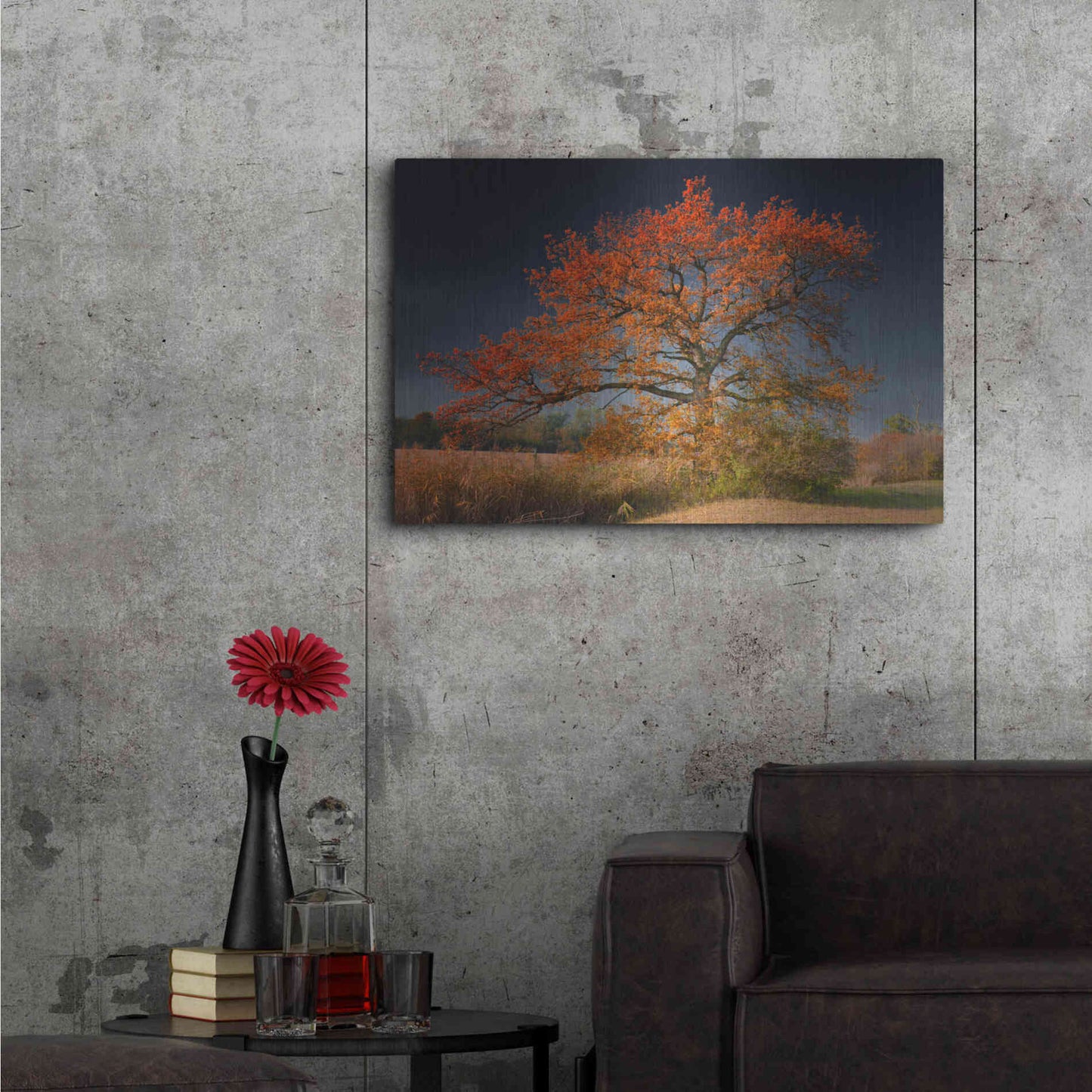 Luxe Metal Art 'Melancholy Tree' by Philippe Sainte-Laudy, Metal Wall Art,36x24