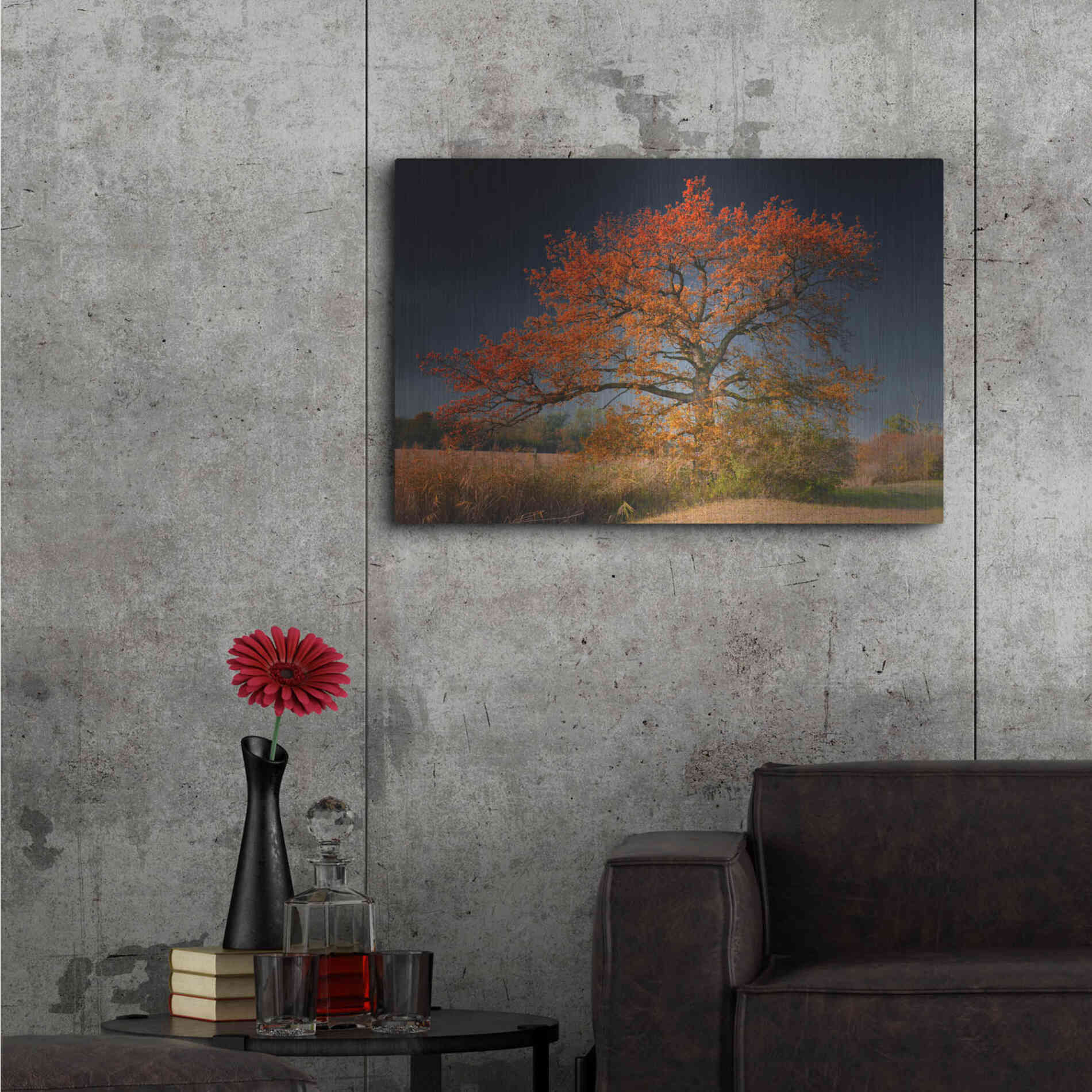 Luxe Metal Art 'Melancholy Tree' by Philippe Sainte-Laudy, Metal Wall Art,36x24