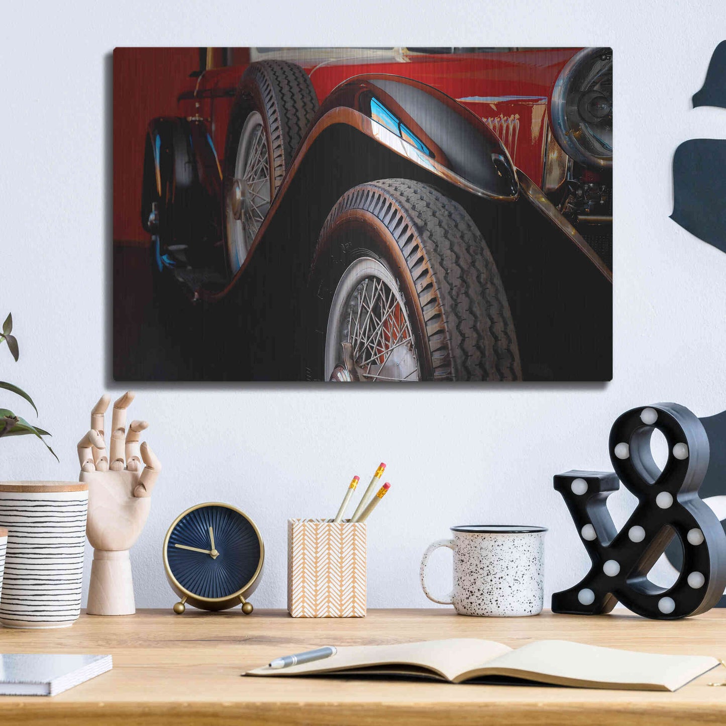 Luxe Metal Art 'Mercedez - Benz 1929' by Philippe Sainte-Laudy, Metal Wall Art,16x12