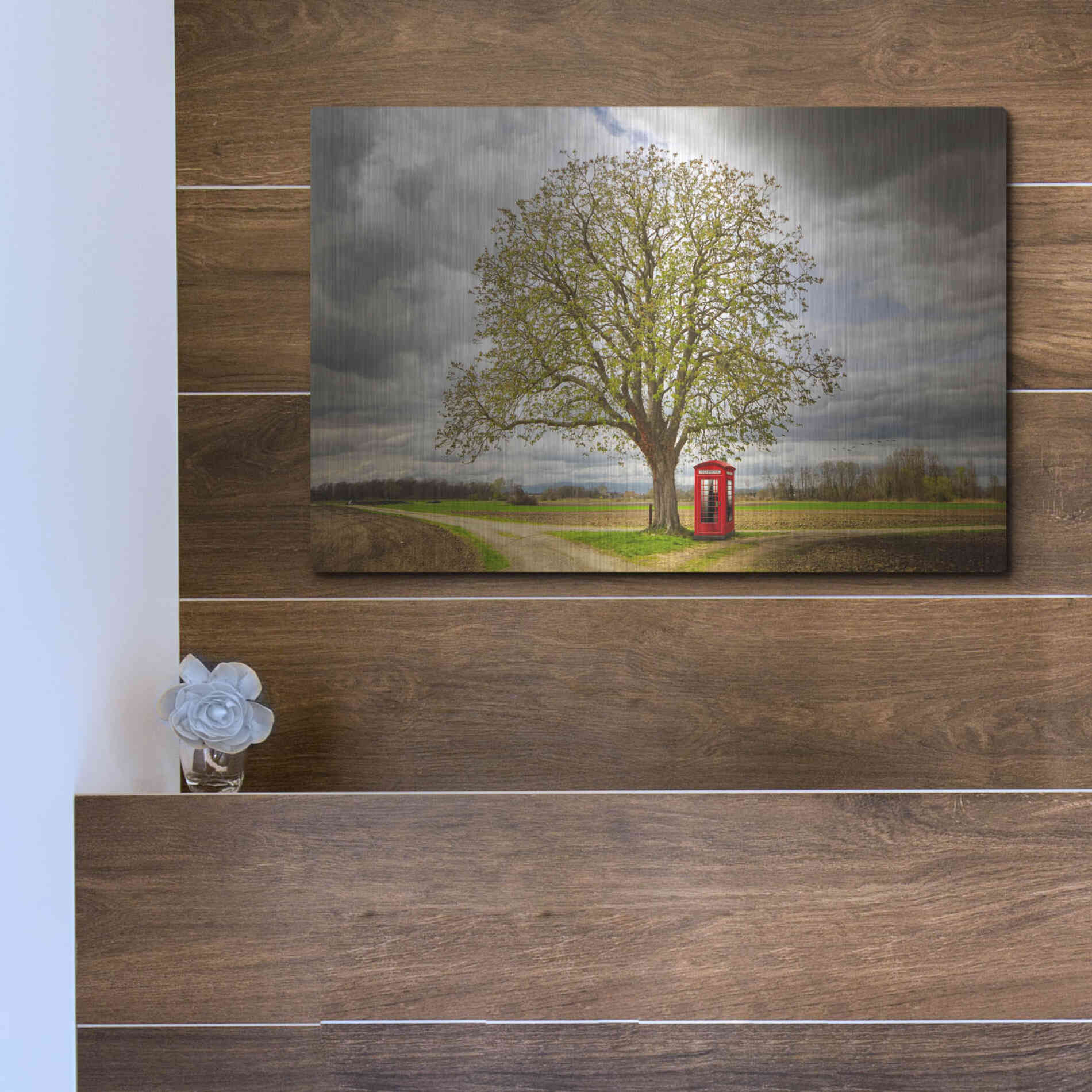 Luxe Metal Art 'Never Alone' by Philippe Sainte-Laudy, Metal Wall Art,16x12