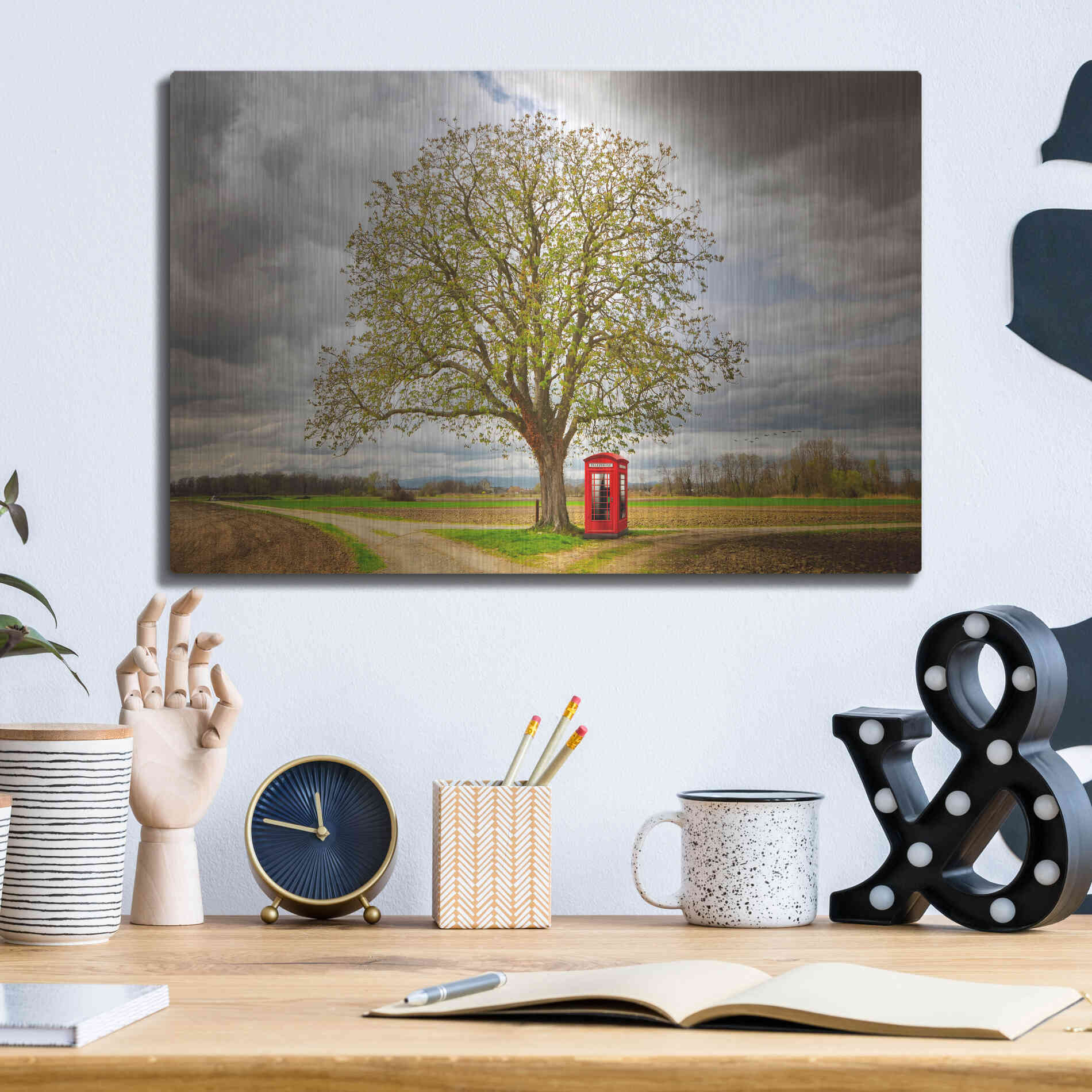 Luxe Metal Art 'Never Alone' by Philippe Sainte-Laudy, Metal Wall Art,16x12