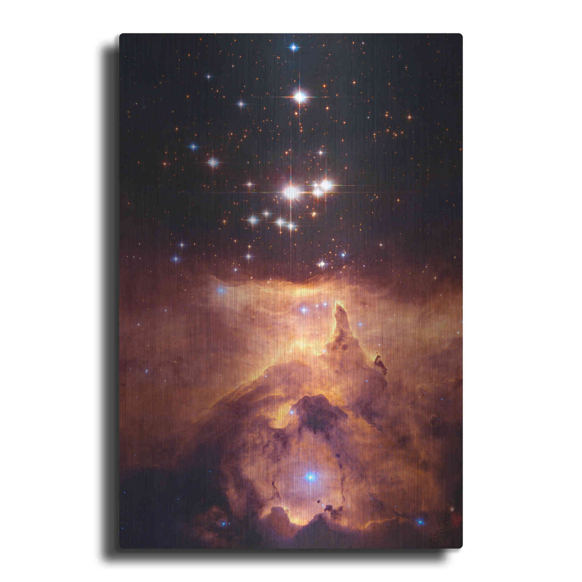 Luxe Metal Art 'Star Crossed' Hubble Space Telescope, Metal Wall Art