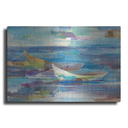 Luxe Metal Art 'Mooring for the Day' by Albena Hristova, Metal Wall Art