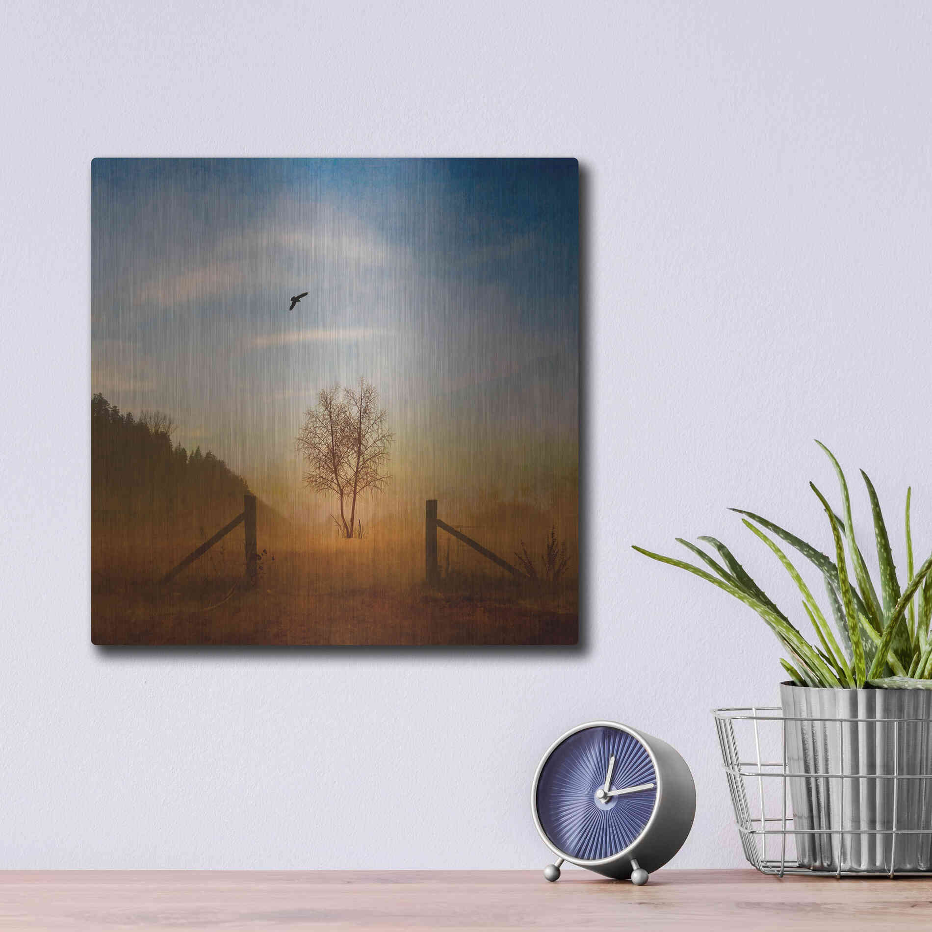 Luxe Metal Art 'Open Space' by Philippe Sainte-Laudy, Metal Wall Art,12x12