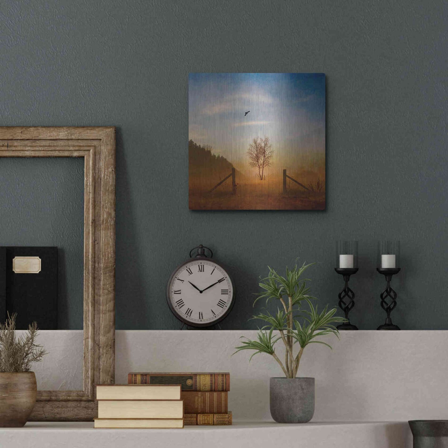 Luxe Metal Art 'Open Space' by Philippe Sainte-Laudy, Metal Wall Art,12x12