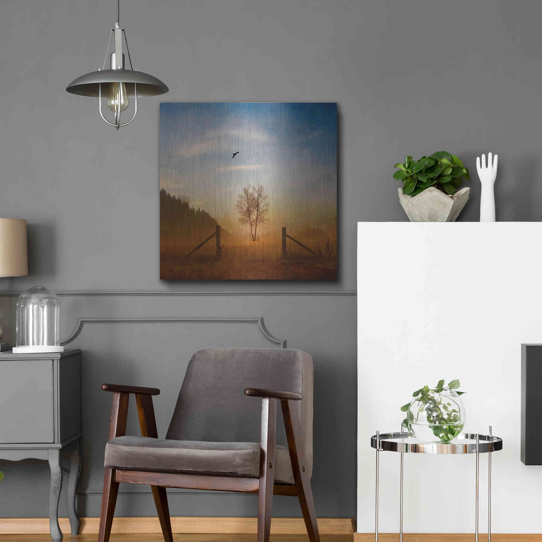 Luxe Metal Art 'Open Space' by Philippe Sainte-Laudy, Metal Wall Art,24x24