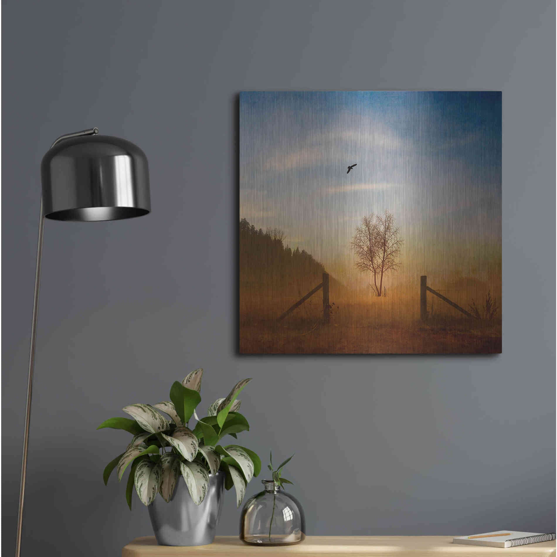 Luxe Metal Art 'Open Space' by Philippe Sainte-Laudy, Metal Wall Art,24x24