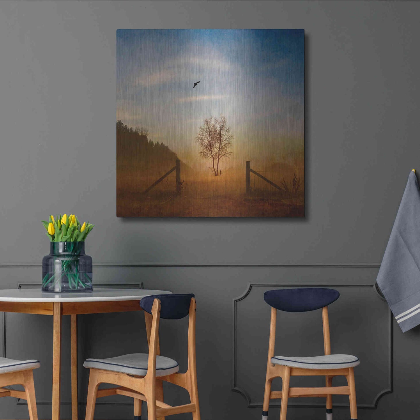 Luxe Metal Art 'Open Space' by Philippe Sainte-Laudy, Metal Wall Art,36x36