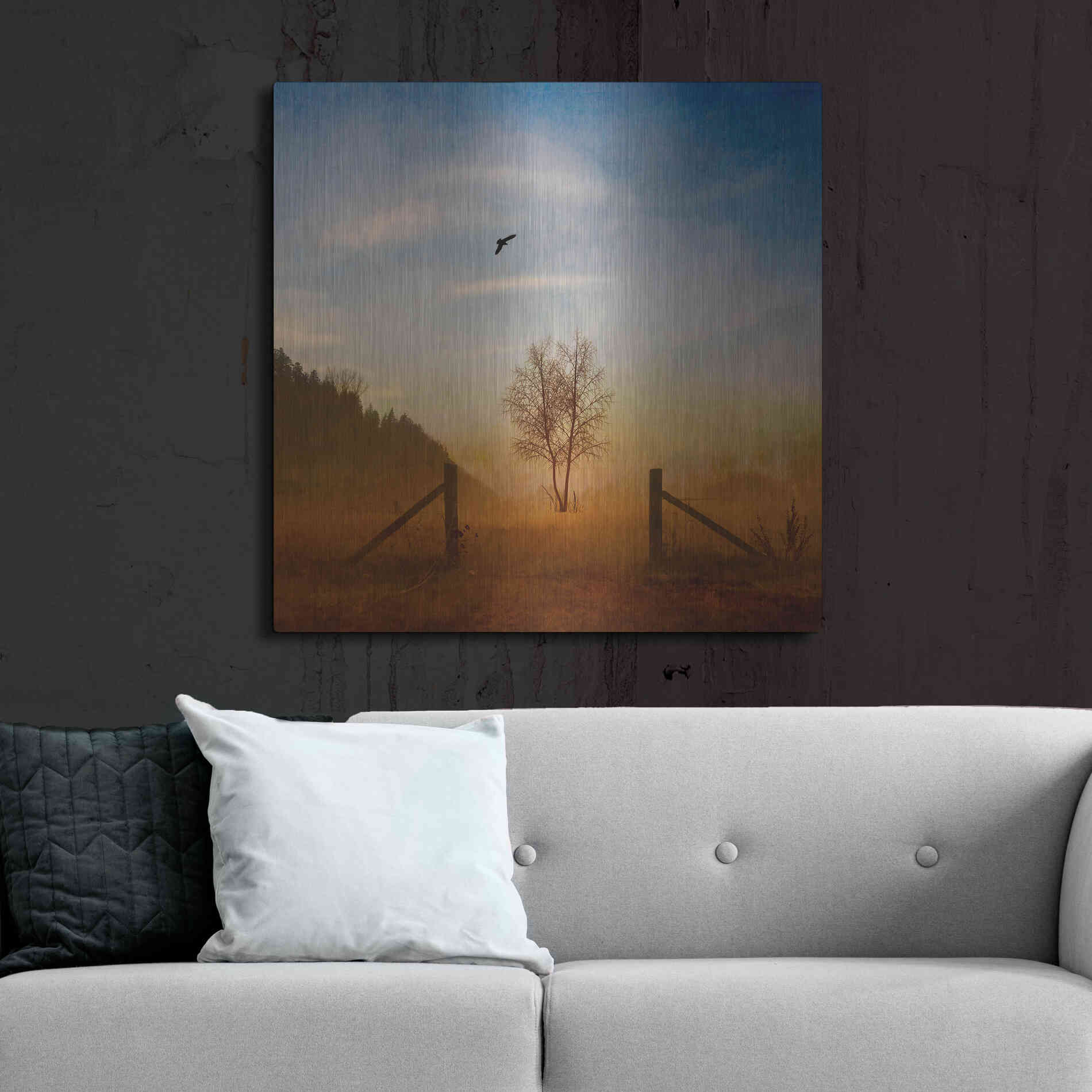 Luxe Metal Art 'Open Space' by Philippe Sainte-Laudy, Metal Wall Art,36x36