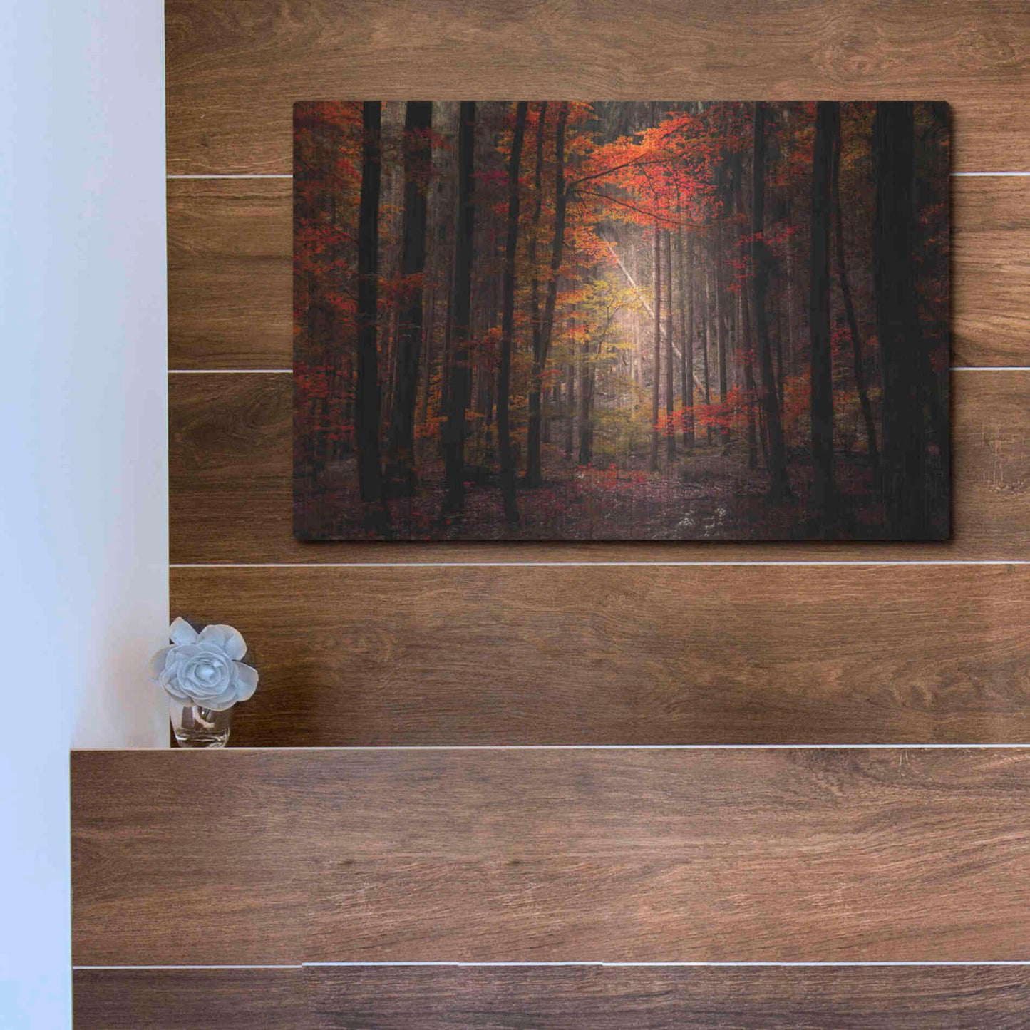 Luxe Metal Art 'Orton Wood' by Philippe Sainte-Laudy, Metal Wall Art,16x12