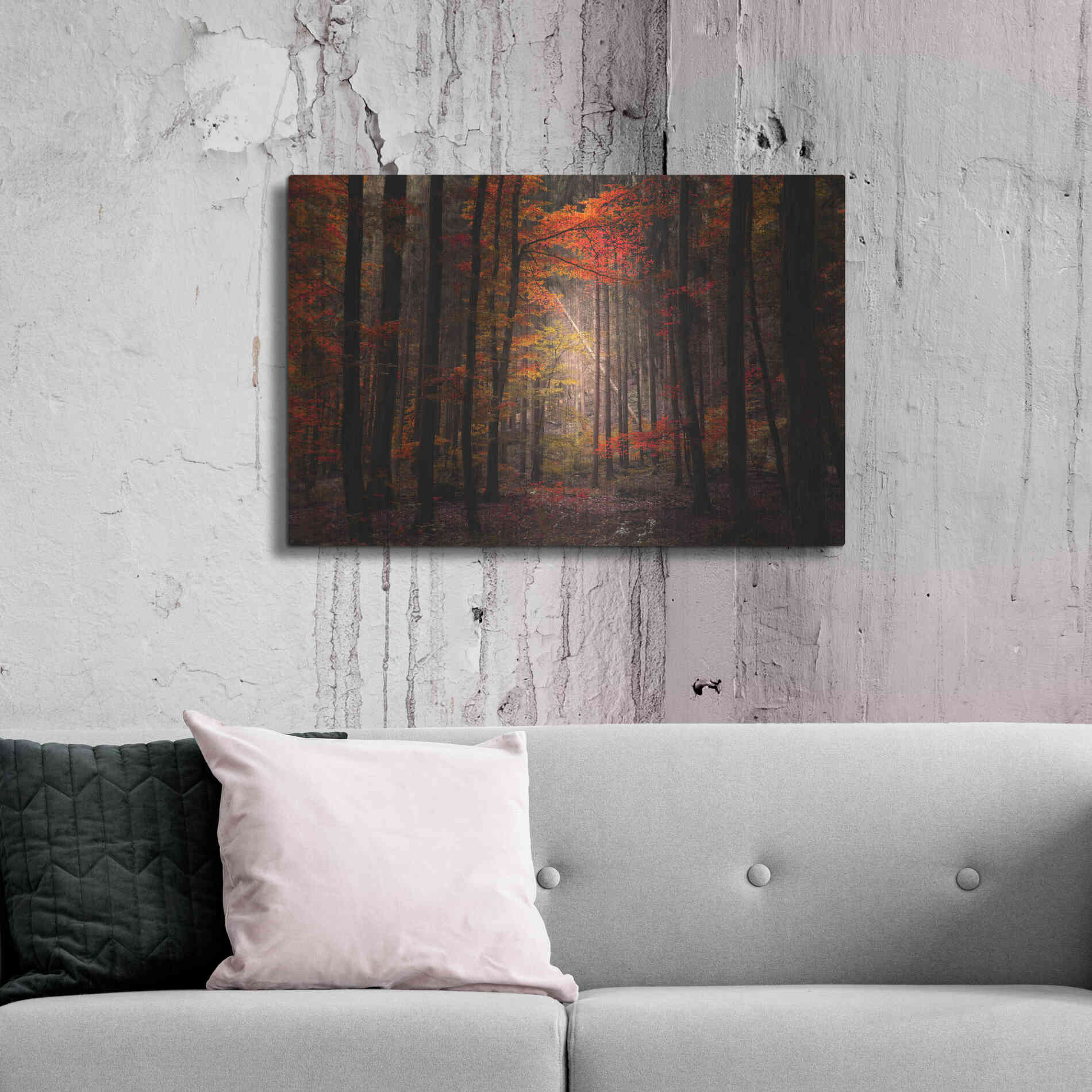 Luxe Metal Art 'Orton Wood' by Philippe Sainte-Laudy, Metal Wall Art,36x24