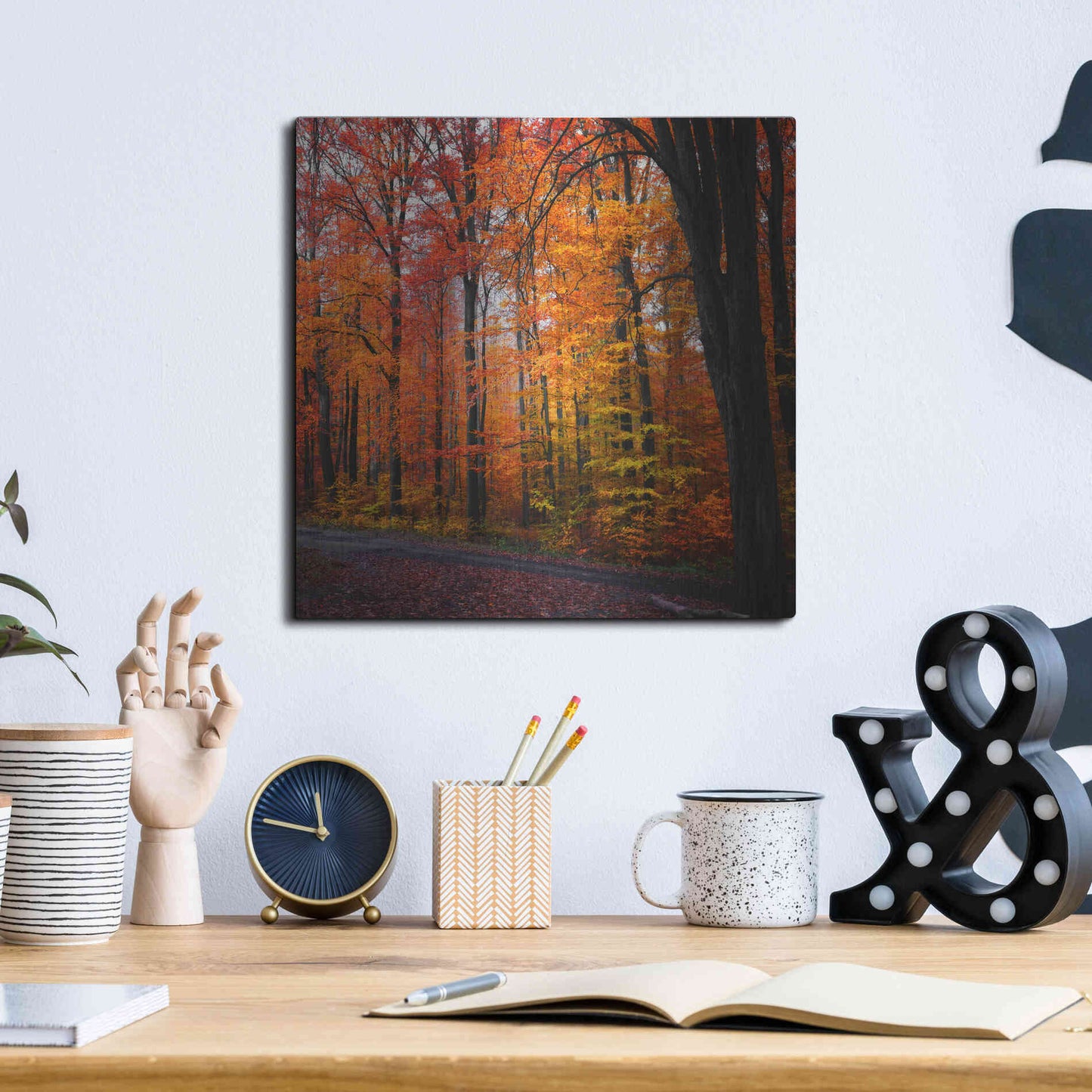 Luxe Metal Art 'Rainbow Fall' by Philippe Sainte-Laudy, Metal Wall Art,12x12