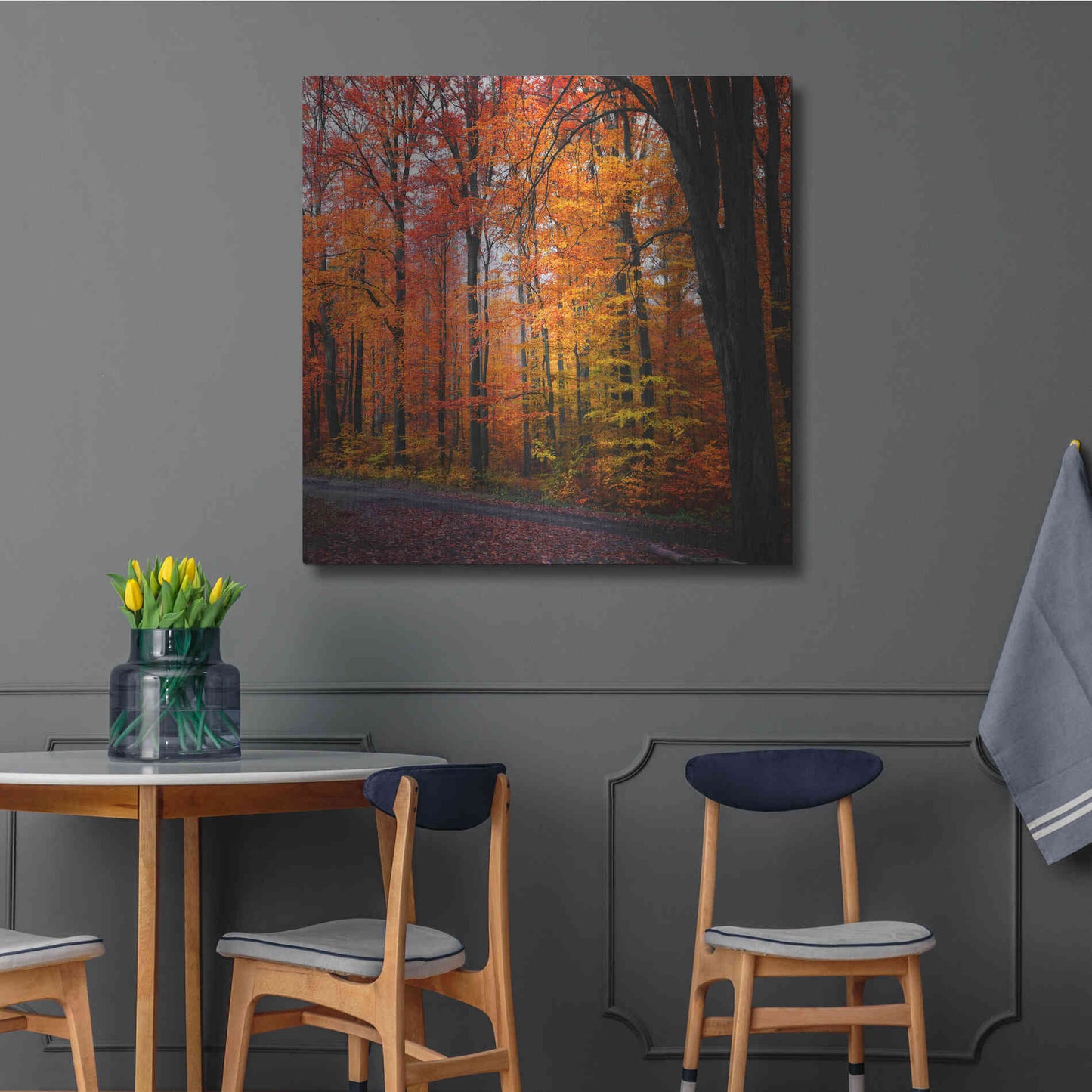 Luxe Metal Art 'Rainbow Fall' by Philippe Sainte-Laudy, Metal Wall Art,36x36