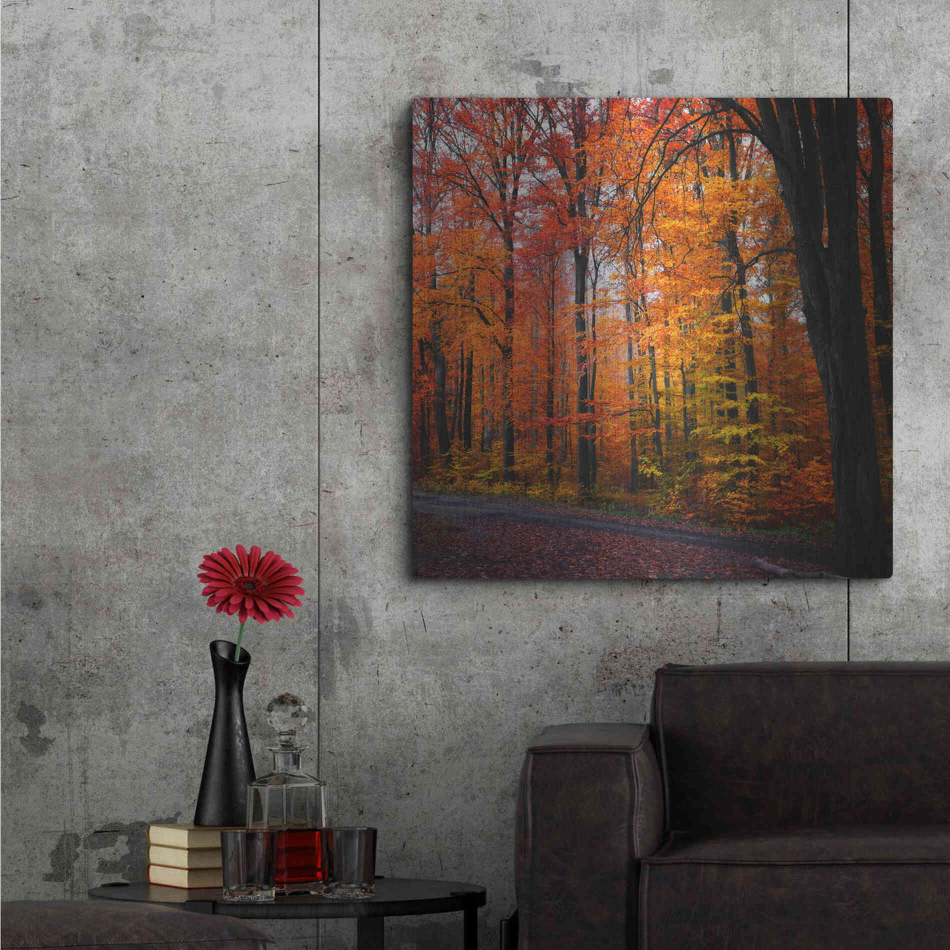 Luxe Metal Art 'Rainbow Fall' by Philippe Sainte-Laudy, Metal Wall Art,36x36