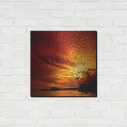 Luxe Metal Art 'Red Storm' by Philippe Sainte-Laudy, Metal Wall Art,24x24