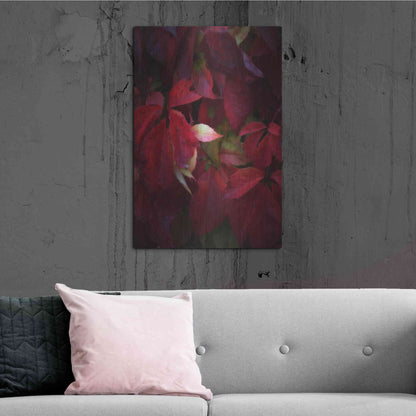 Luxe Metal Art 'Red Velvet' by Philippe Sainte-Laudy, Metal Wall Art,24x36