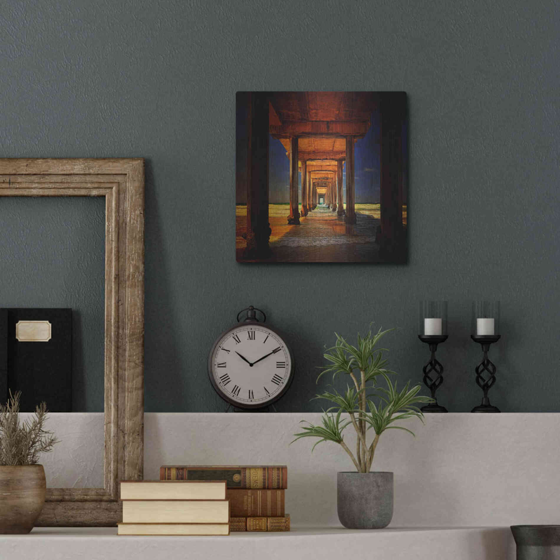 Luxe Metal Art 'San Diego Greetings' by Philippe Sainte-Laudy, Metal Wall Art,12x12