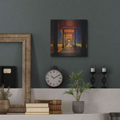 Luxe Metal Art 'San Diego Greetings' by Philippe Sainte-Laudy, Metal Wall Art,12x12