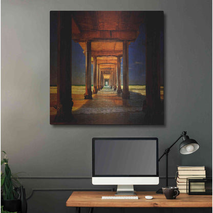 Luxe Metal Art 'San Diego Greetings' by Philippe Sainte-Laudy, Metal Wall Art,36x36