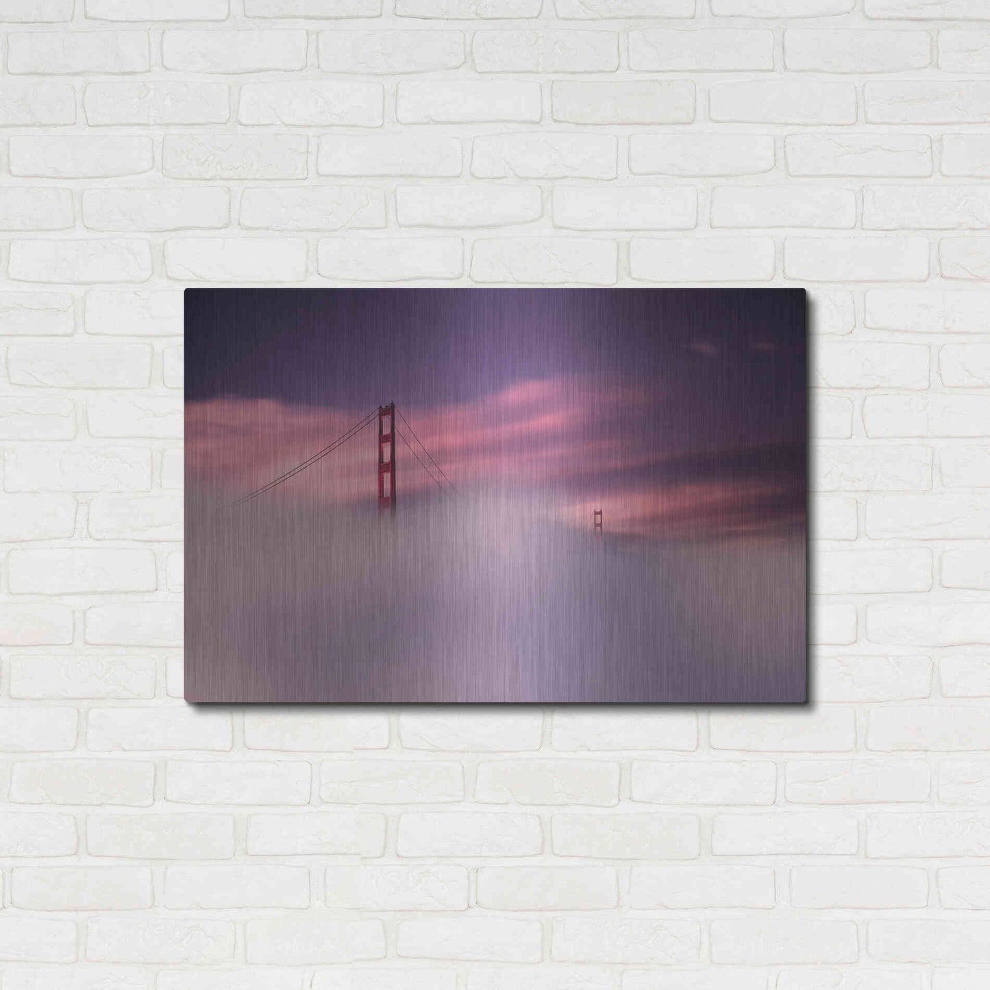 Luxe Metal Art 'San Francisco Fog' by Philippe Sainte-Laudy, Metal Wall Art,36x24