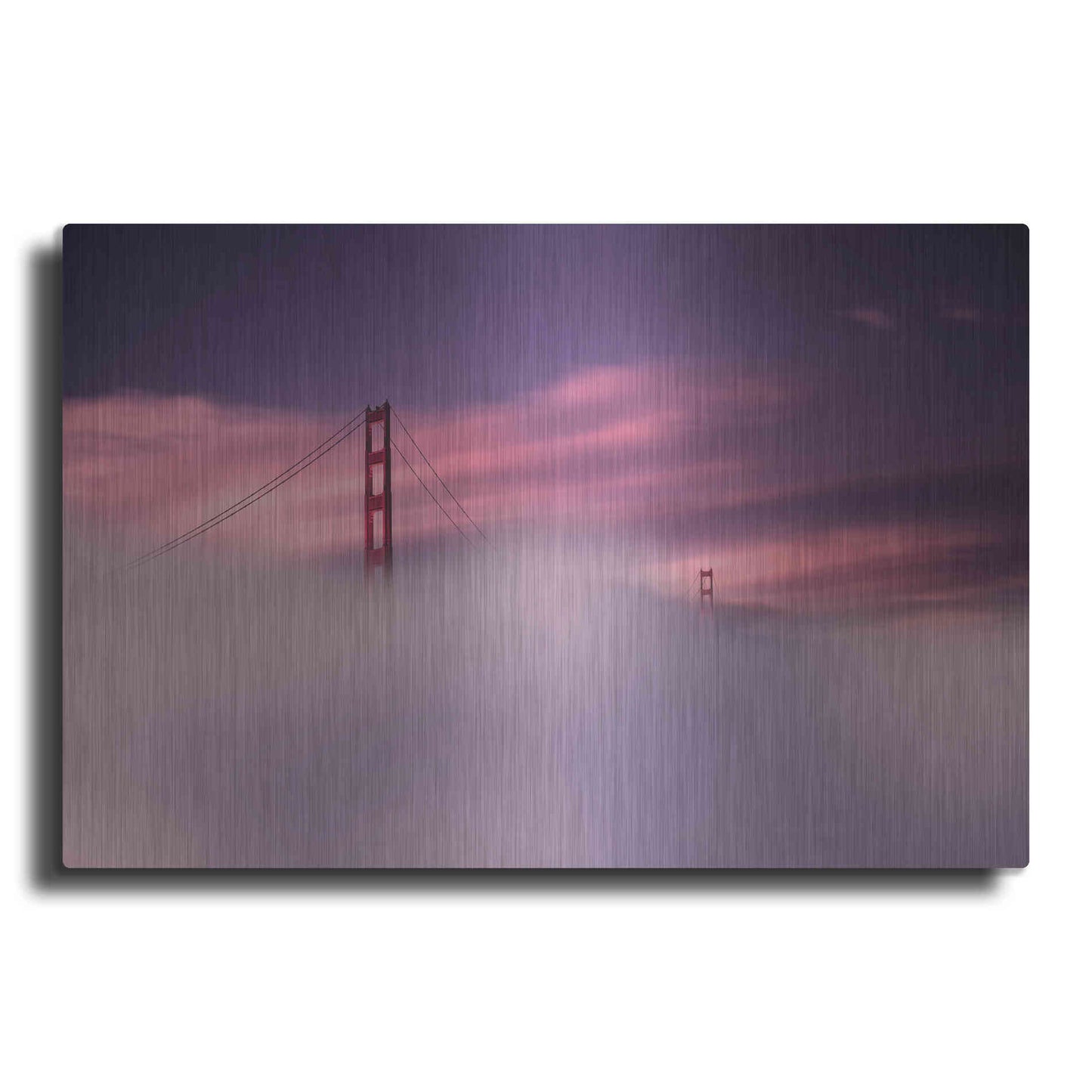 Luxe Metal Art 'San Francisco Fog' by Philippe Sainte-Laudy, Metal Wall Art