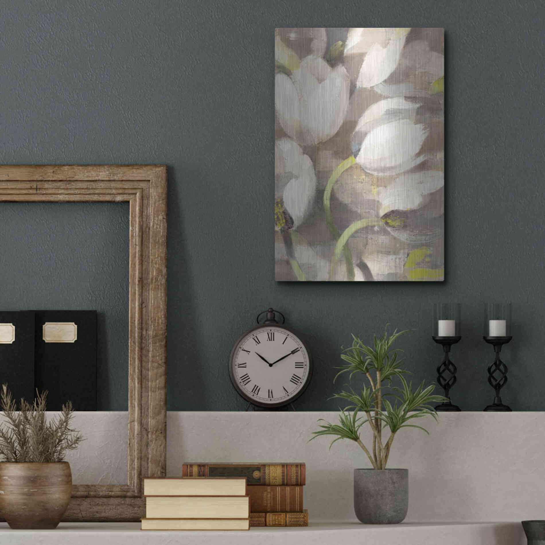 Luxe Metal Art 'Tulip Delight II' by Albena Hristova, Metal Wall Art,12x16