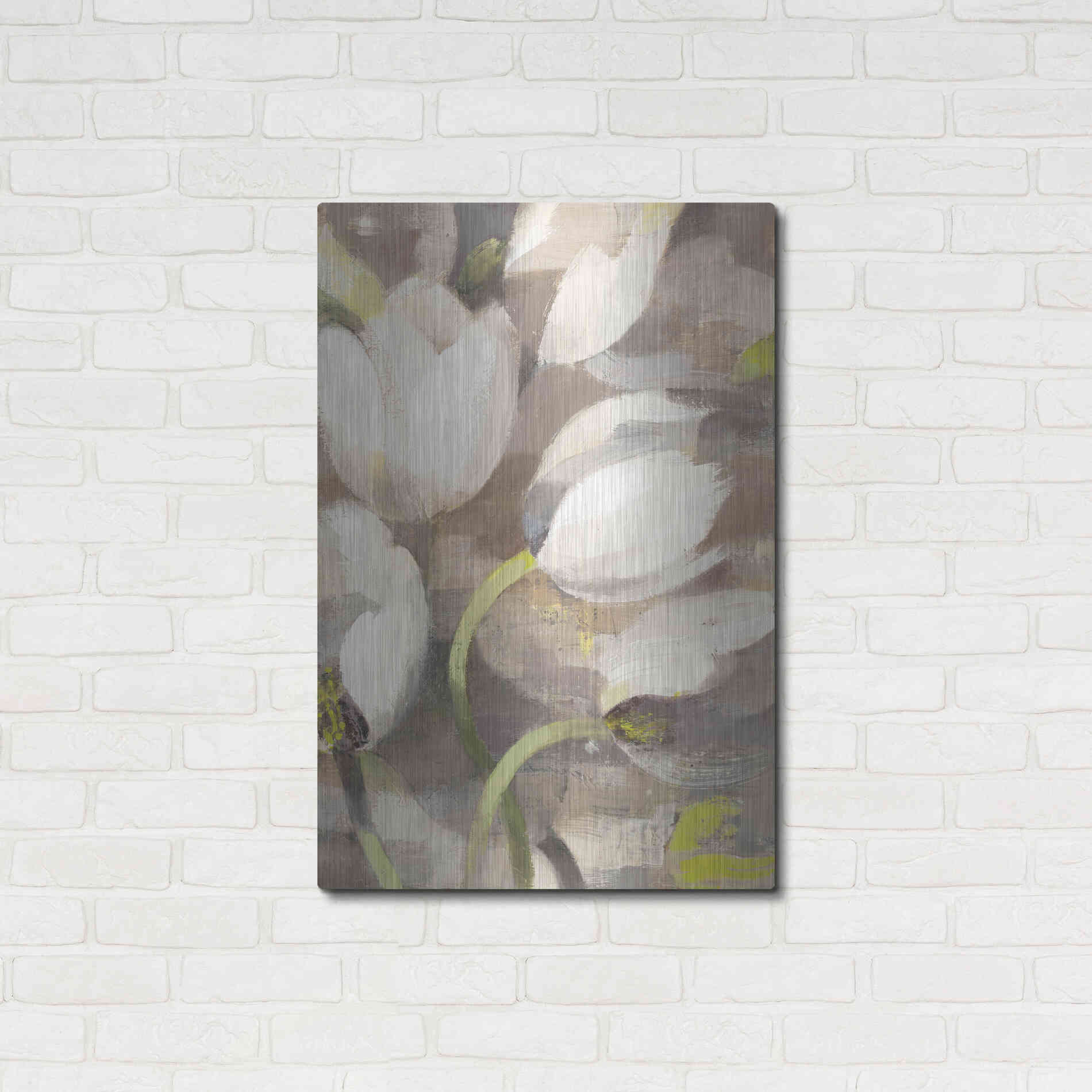 Luxe Metal Art 'Tulip Delight II' by Albena Hristova, Metal Wall Art,24x36