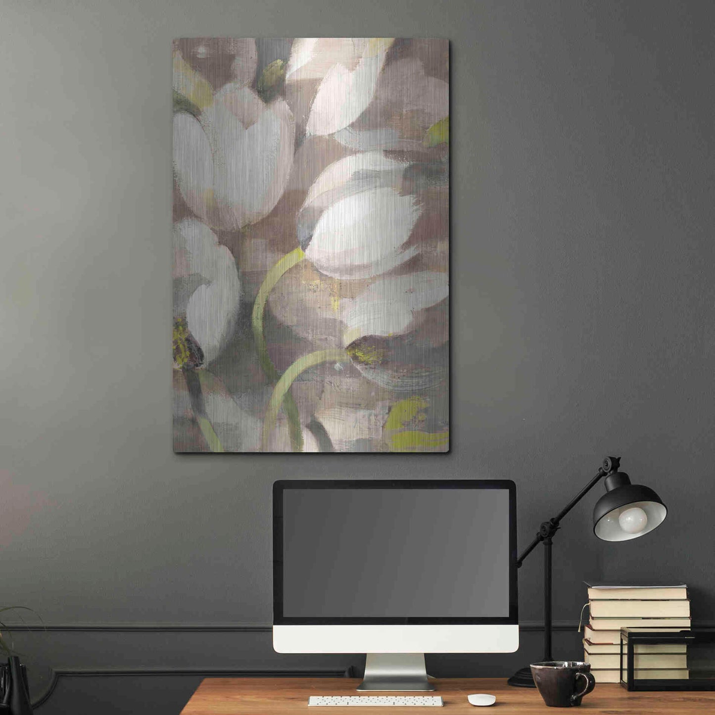 Luxe Metal Art 'Tulip Delight II' by Albena Hristova, Metal Wall Art,24x36