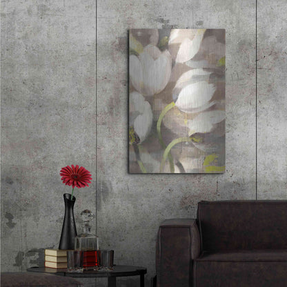 Luxe Metal Art 'Tulip Delight II' by Albena Hristova, Metal Wall Art,24x36