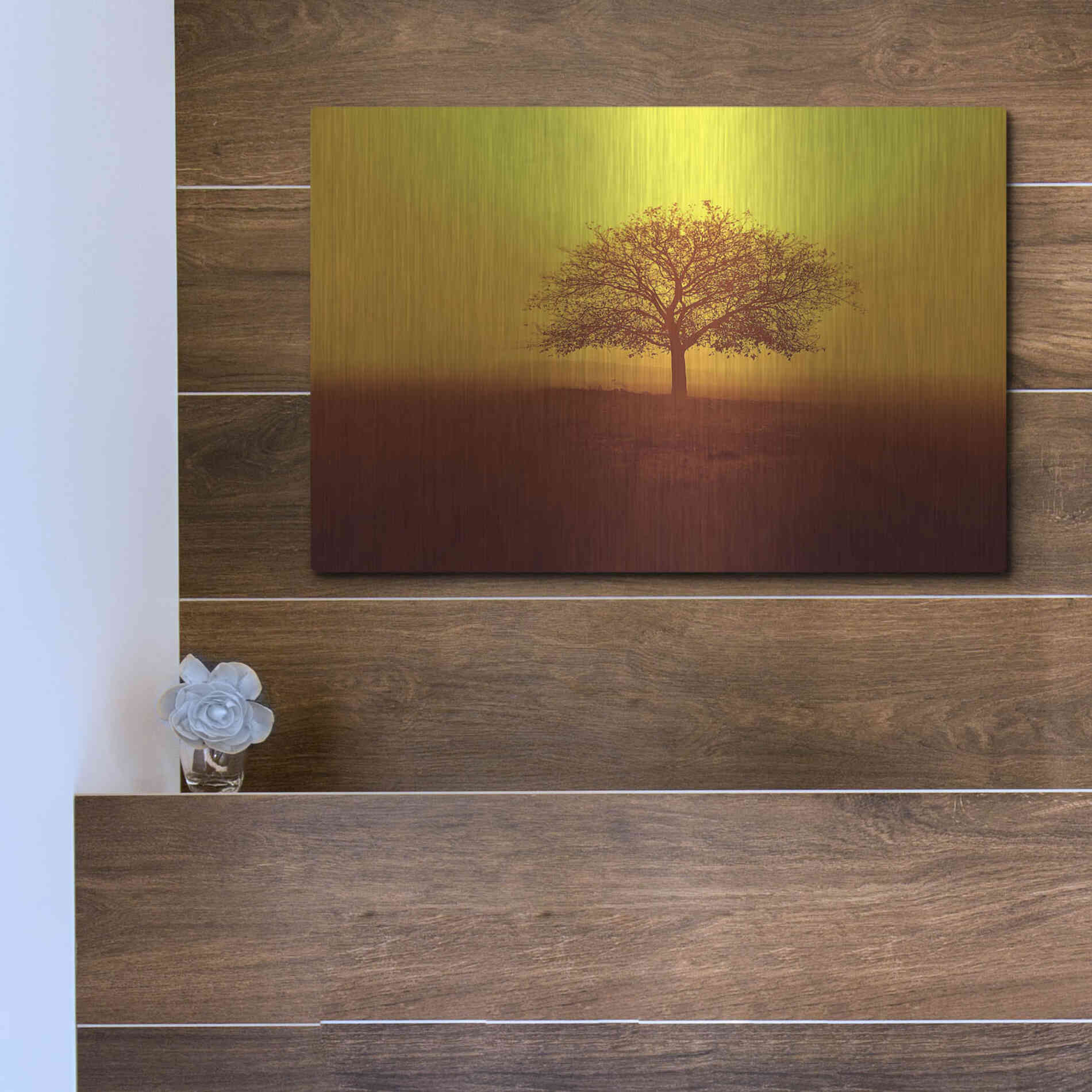 Luxe Metal Art 'So lonely' by Philippe Sainte-Laudy, Metal Wall Art,16x12