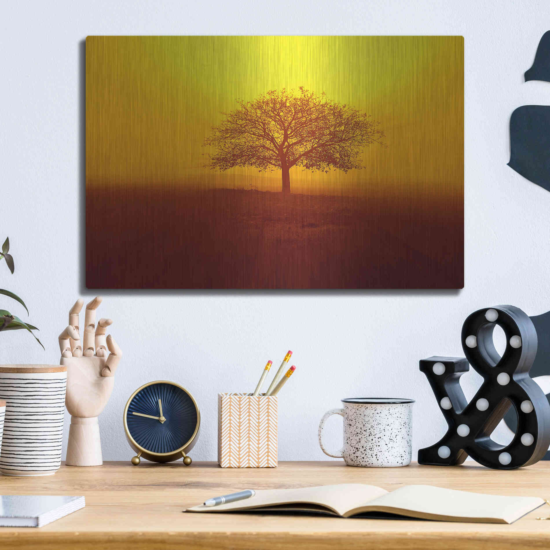 Luxe Metal Art 'So lonely' by Philippe Sainte-Laudy, Metal Wall Art,16x12