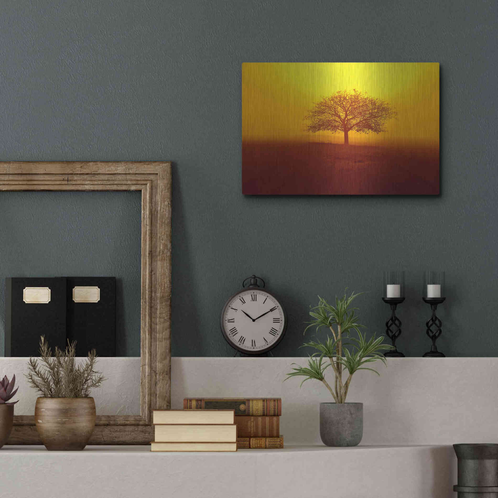 Luxe Metal Art 'So lonely' by Philippe Sainte-Laudy, Metal Wall Art,16x12