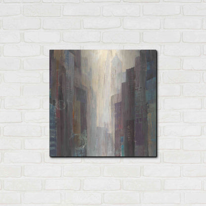 Luxe Metal Art 'City at Dawn' by Albena Hristova, Metal Wall Art,24x24