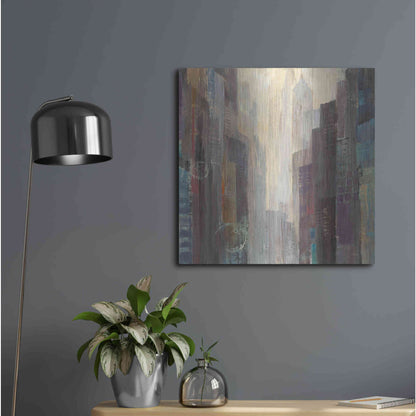 Luxe Metal Art 'City at Dawn' by Albena Hristova, Metal Wall Art,24x24